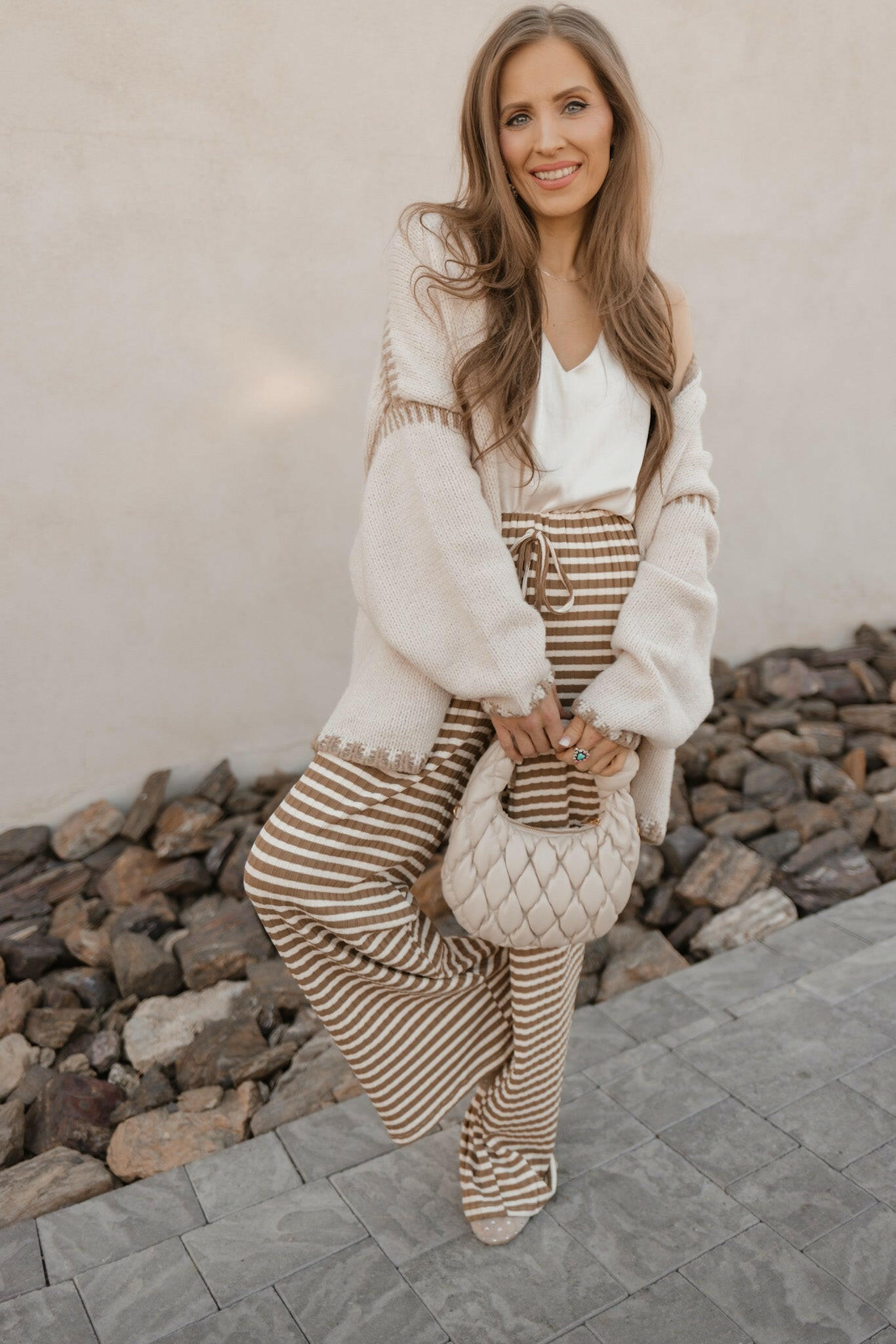 Contrast Open Front Dropped Shoulder Cardigan-Cardigan-Krush Kandy, Women's Online Fashion Boutique Located in Phoenix, Arizona (Scottsdale Area)