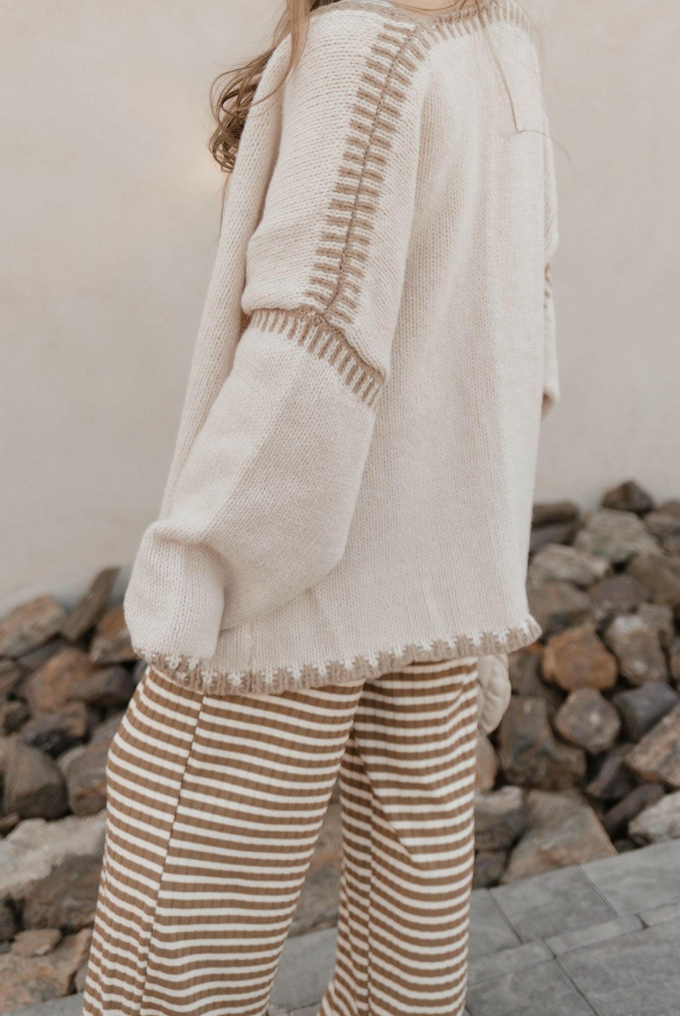 Contrast Open Front Dropped Shoulder Cardigan-Cardigan-Krush Kandy, Women's Online Fashion Boutique Located in Phoenix, Arizona (Scottsdale Area)