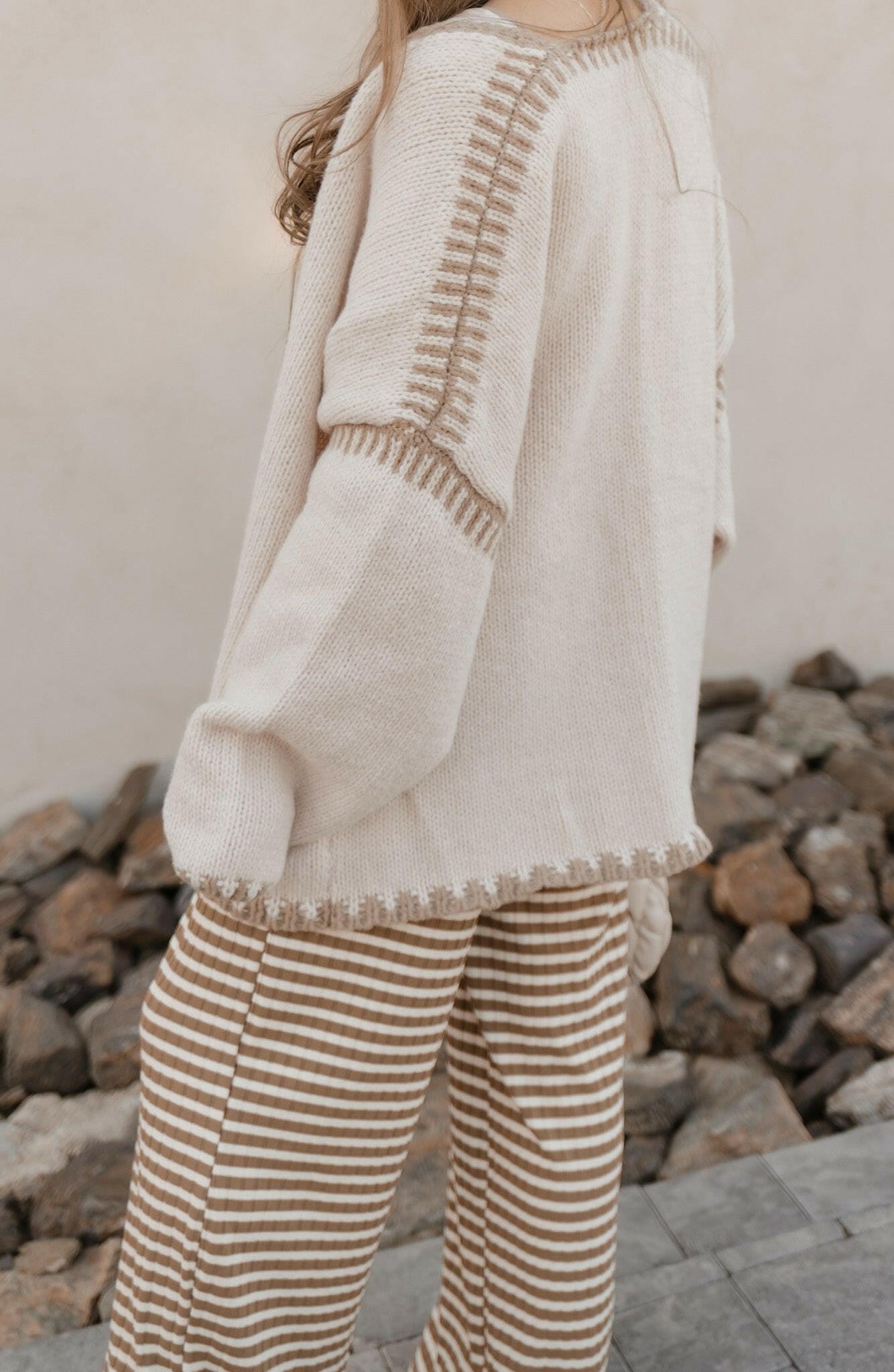 Contrast Open Front Dropped Shoulder Cardigan-Cardigan-Krush Kandy, Women's Online Fashion Boutique Located in Phoenix, Arizona (Scottsdale Area)