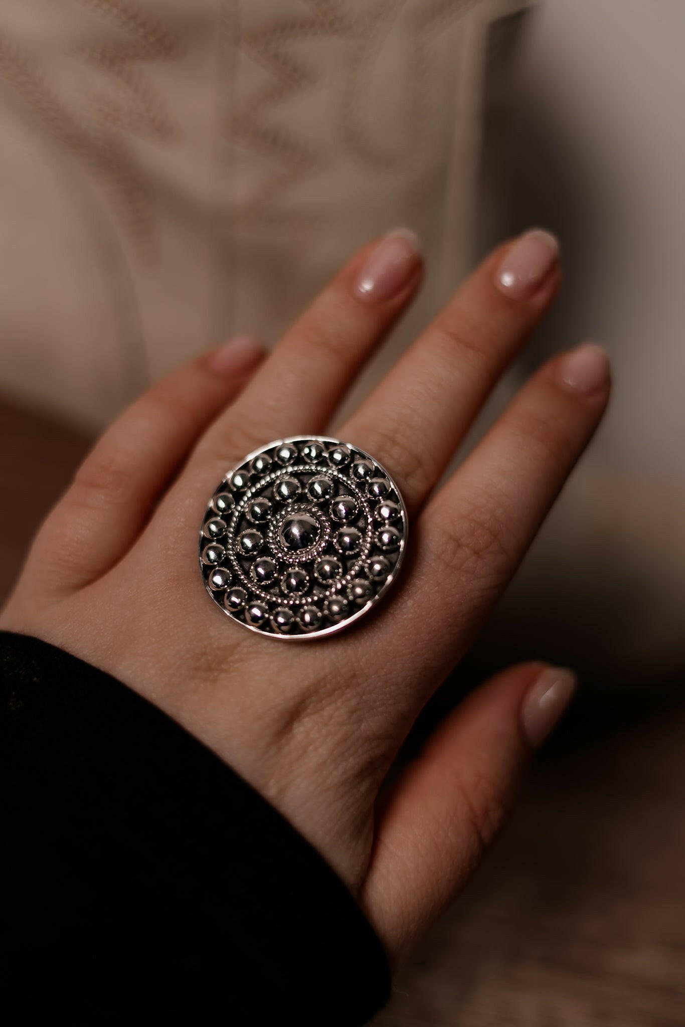 Bullseye Belle Studded Sterling Ring | By KKB-Band Rings-Krush Kandy, Women's Online Fashion Boutique Located in Phoenix, Arizona (Scottsdale Area)