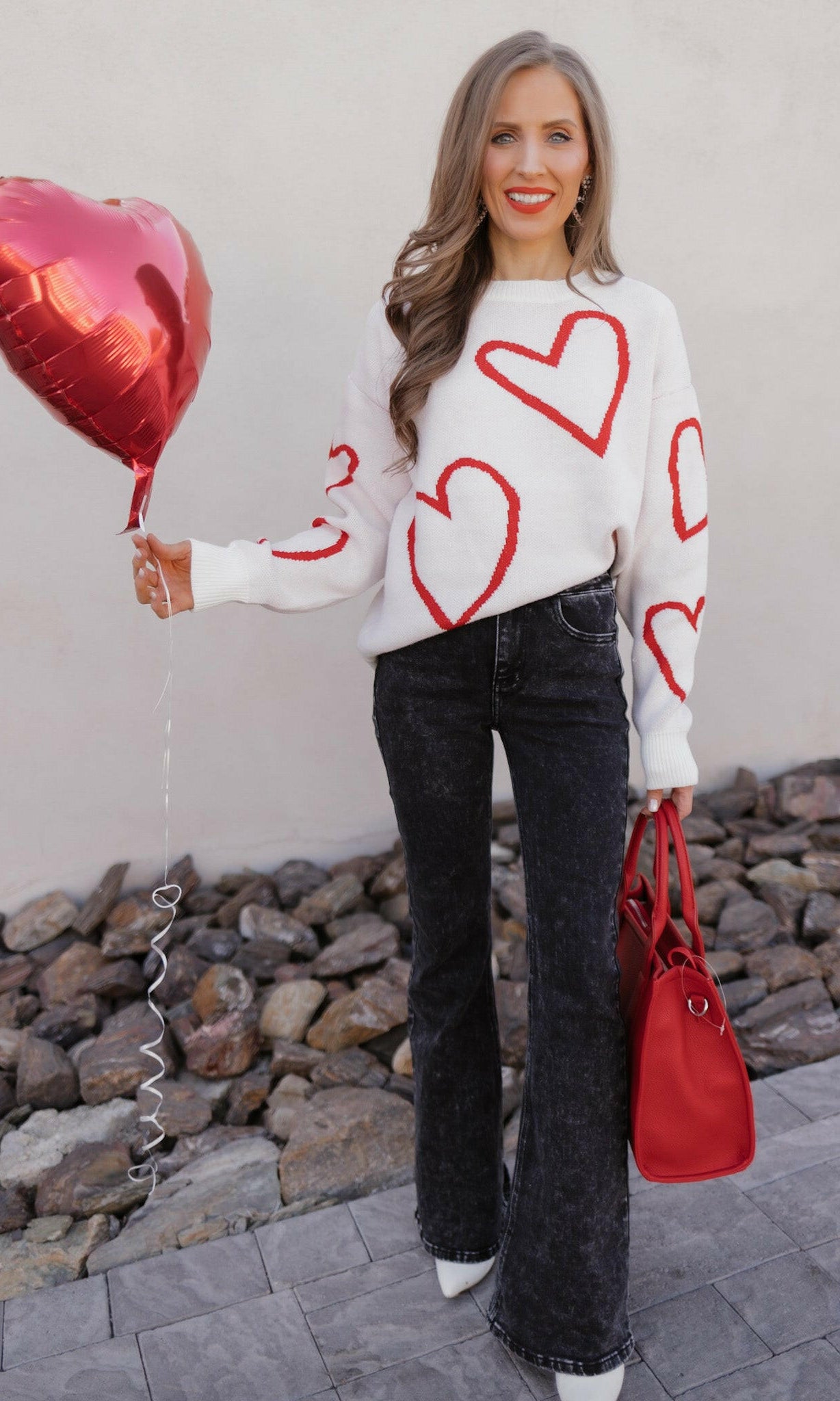 Luxe Love Viscose Heart Sweater-Sweaters-Krush Kandy, Women's Online Fashion Boutique Located in Phoenix, Arizona (Scottsdale Area)