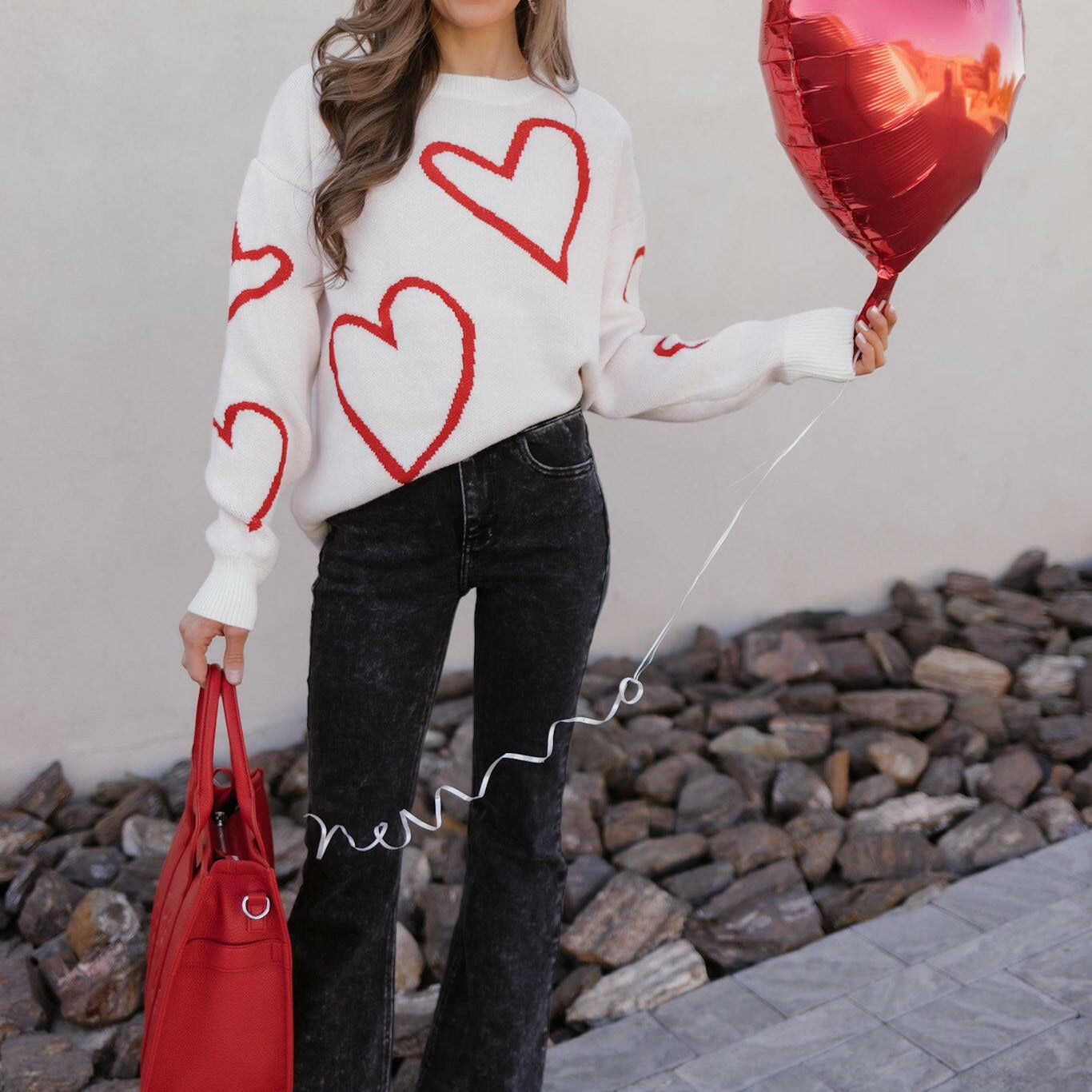 Luxe Love Viscose Heart Sweater-Sweaters-Krush Kandy, Women's Online Fashion Boutique Located in Phoenix, Arizona (Scottsdale Area)