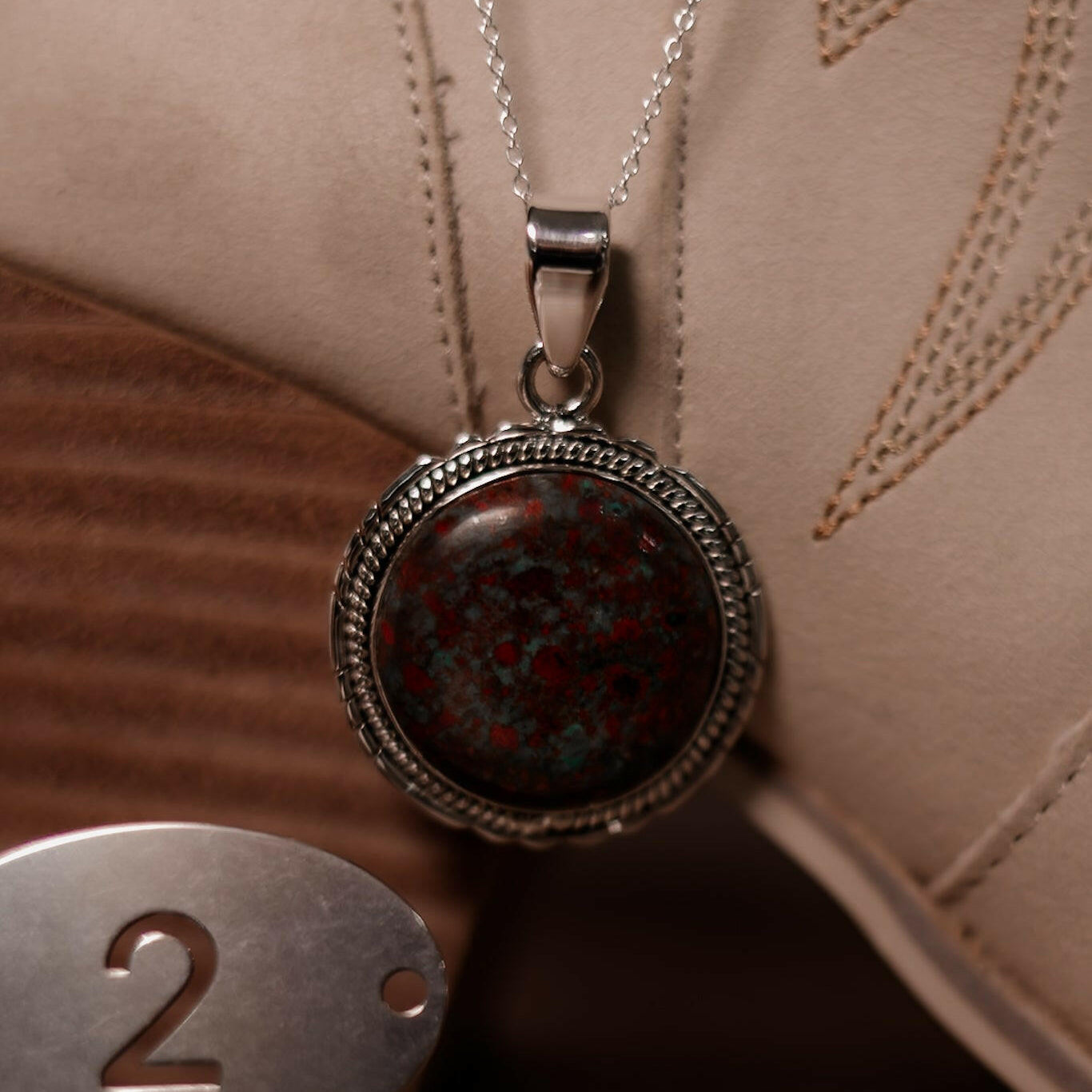 Blood Stone Slab Pendants-Chain Necklaces-Krush Kandy, Women's Online Fashion Boutique Located in Phoenix, Arizona (Scottsdale Area)