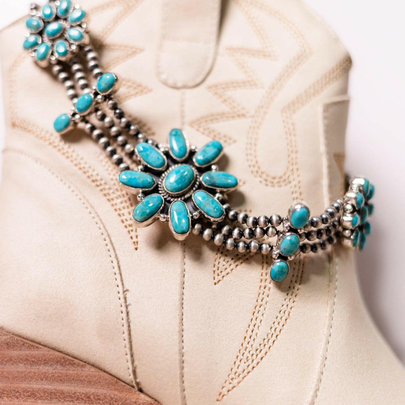 Desert Pearl Stone Choker-Squash Blossom Necklaces-Krush Kandy, Women's Online Fashion Boutique Located in Phoenix, Arizona (Scottsdale Area)