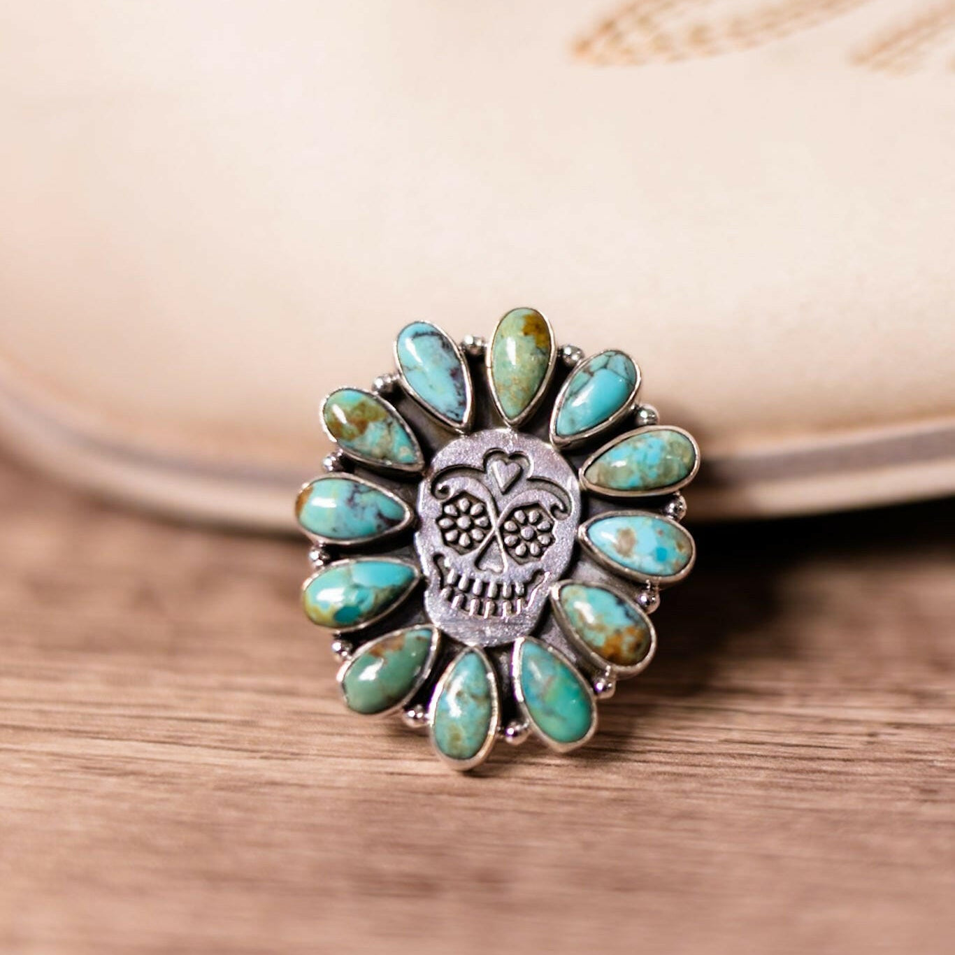 Sugar Skull Pendant & Ring-Cluster Rings-Krush Kandy, Women's Online Fashion Boutique Located in Phoenix, Arizona (Scottsdale Area)