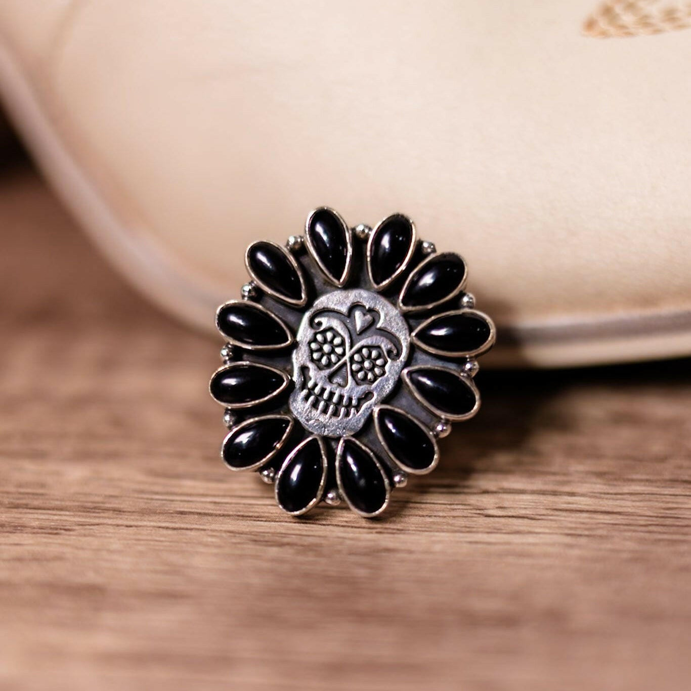 Sugar Skull Pendant & Ring-Cluster Rings-Krush Kandy, Women's Online Fashion Boutique Located in Phoenix, Arizona (Scottsdale Area)