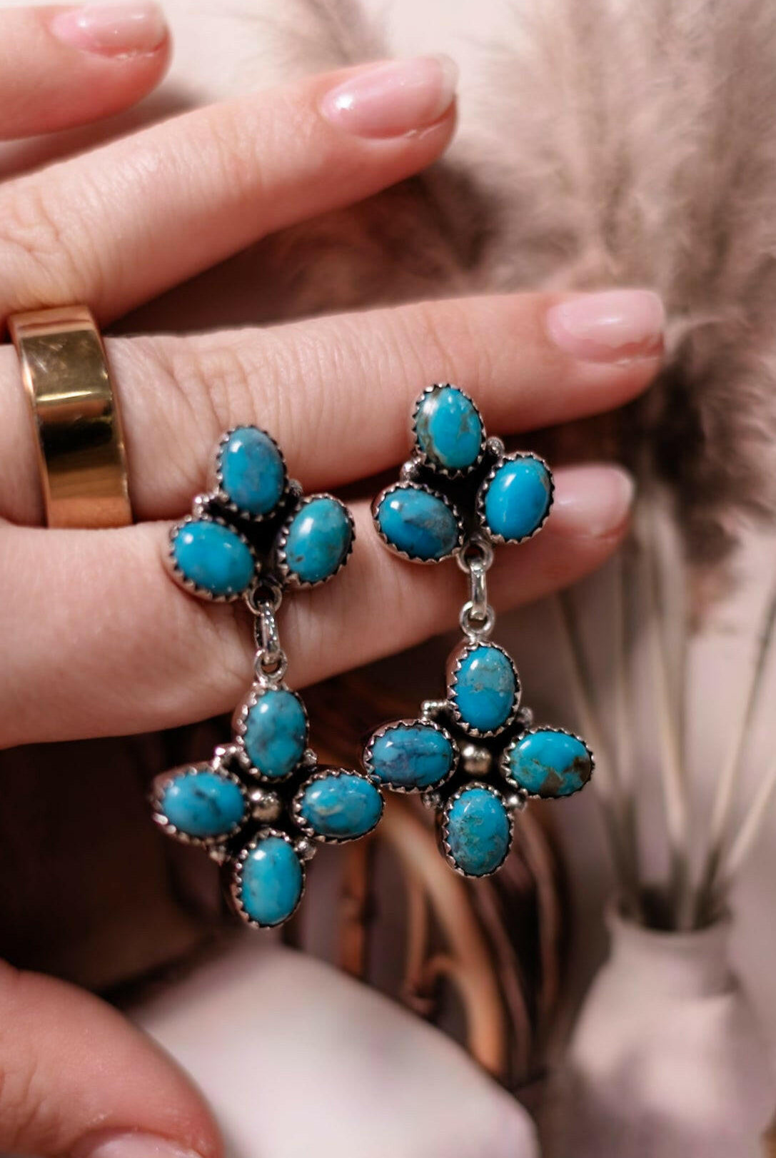 Stone Drop Cluster Earrings-Stud Earrings-Krush Kandy, Women's Online Fashion Boutique Located in Phoenix, Arizona (Scottsdale Area)