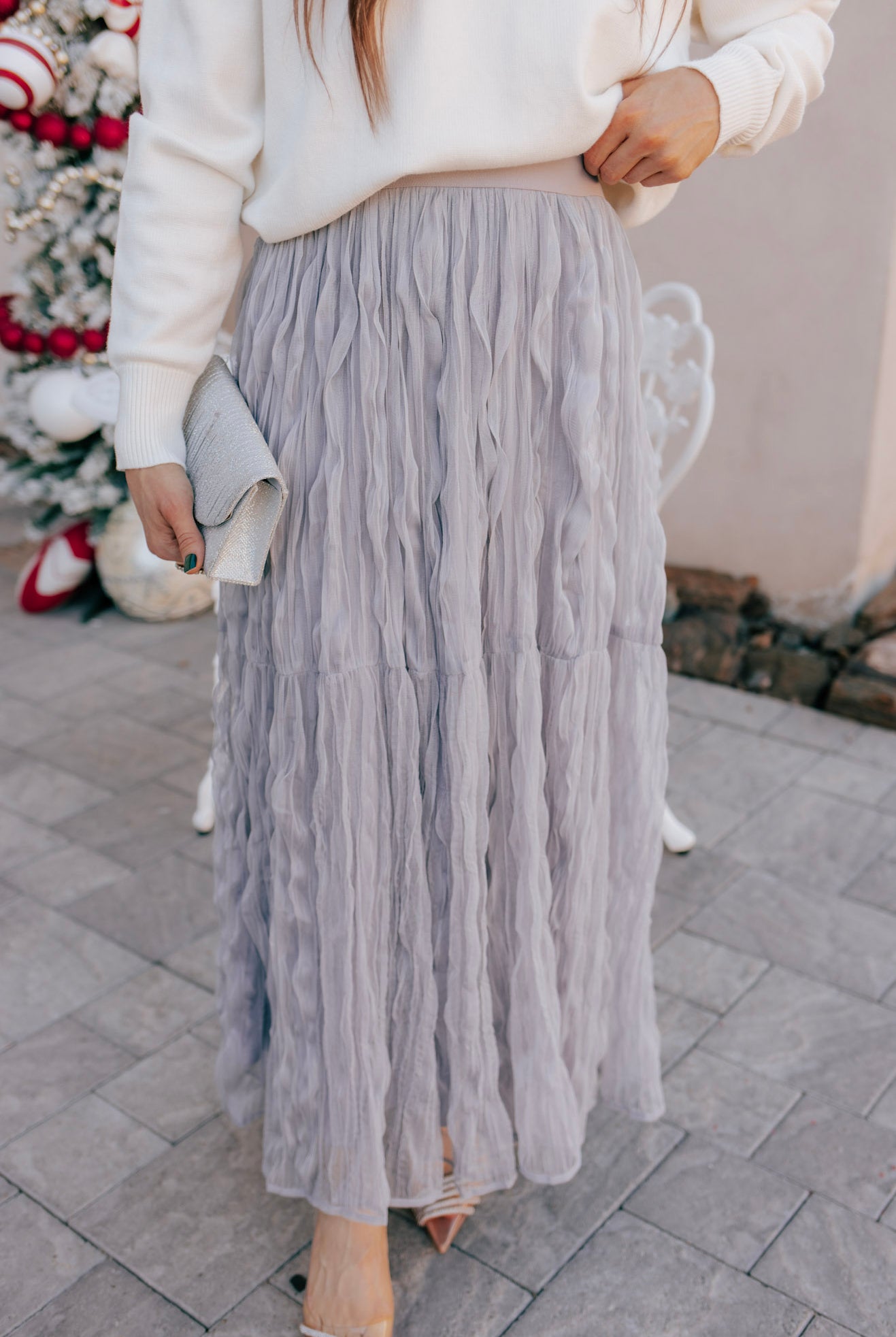 Ruffled Plisse Maxi Skirt-Skirts-Krush Kandy, Women's Online Fashion Boutique Located in Phoenix, Arizona (Scottsdale Area)