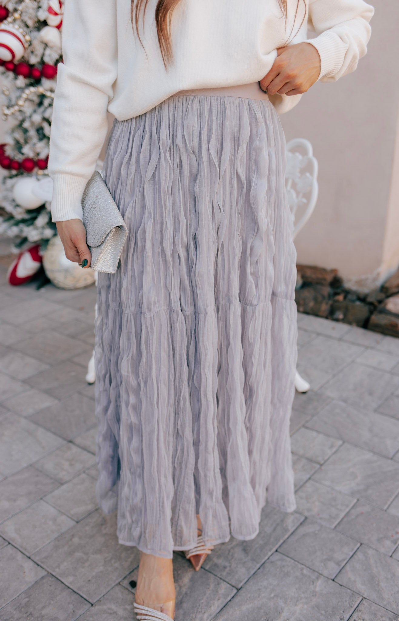 Ruffled Plisse Maxi Skirt-Skirts-Krush Kandy, Women's Online Fashion Boutique Located in Phoenix, Arizona (Scottsdale Area)