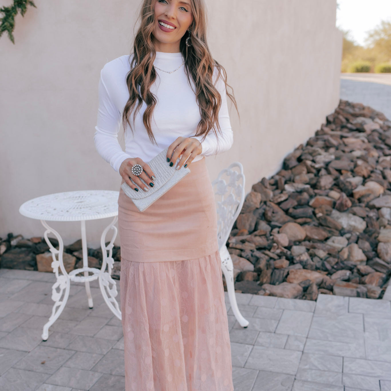 Lace Contrast Maxi Skirt-Skirts-Krush Kandy, Women's Online Fashion Boutique Located in Phoenix, Arizona (Scottsdale Area)
