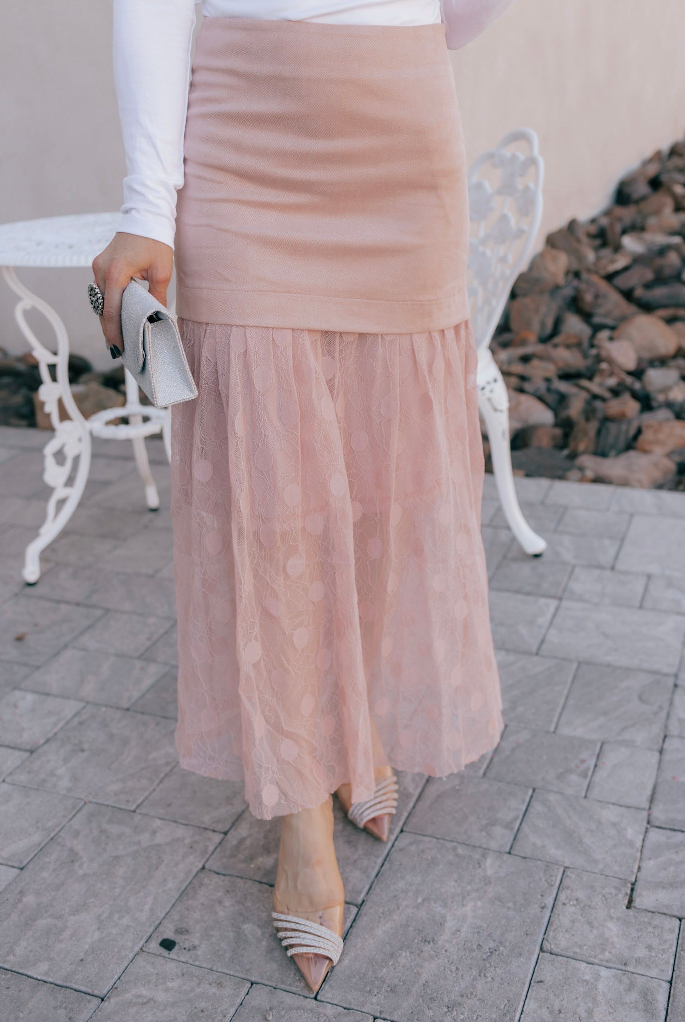 Lace Contrast Maxi Skirt-Skirts-Krush Kandy, Women's Online Fashion Boutique Located in Phoenix, Arizona (Scottsdale Area)