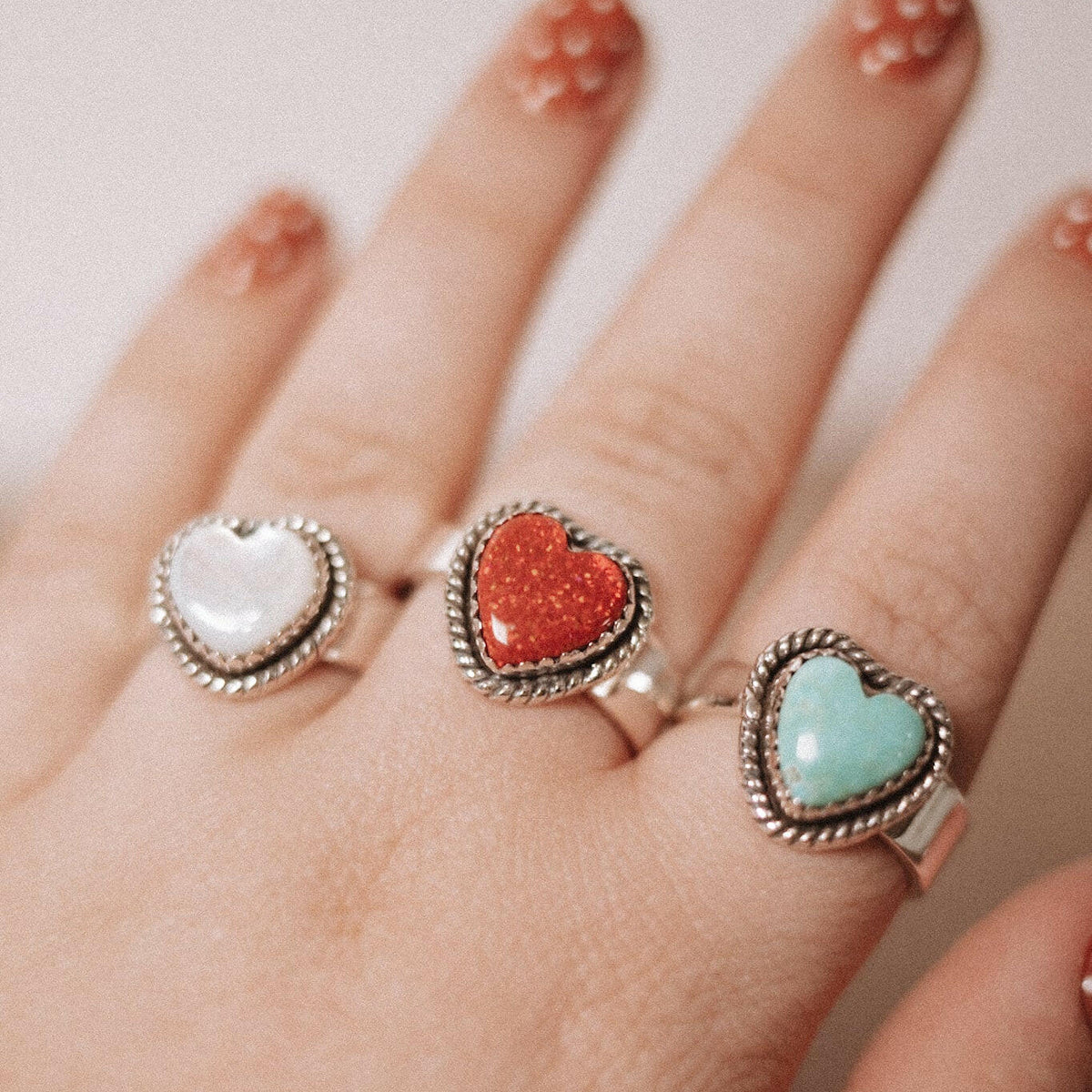 Little Heart Slab Rings-Rings-Krush Kandy, Women's Online Fashion Boutique Located in Phoenix, Arizona (Scottsdale Area)