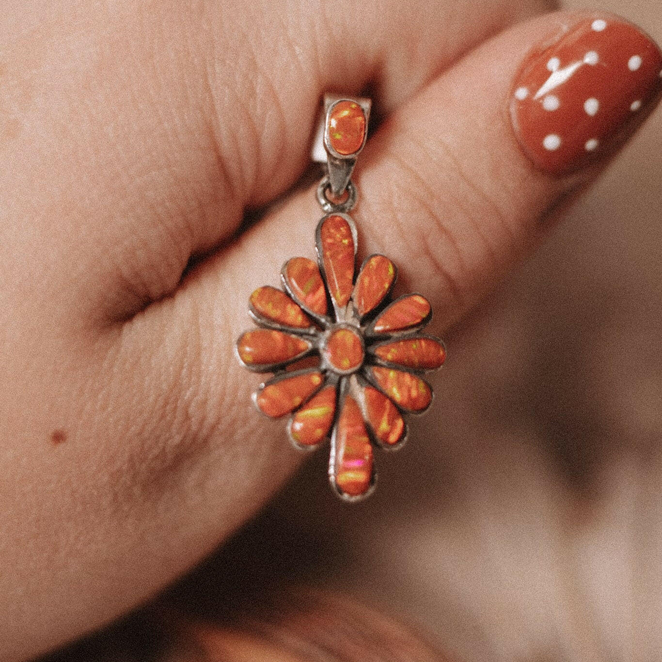 Flower Opal Pendants-Charms & Pendants-Krush Kandy, Women's Online Fashion Boutique Located in Phoenix, Arizona (Scottsdale Area)