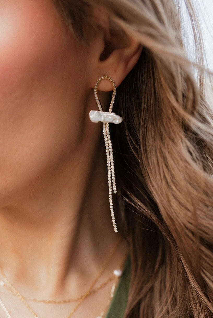 Tassel Vintage Pearl Drop Earring-Earrings-Krush Kandy, Women's Online Fashion Boutique Located in Phoenix, Arizona (Scottsdale Area)