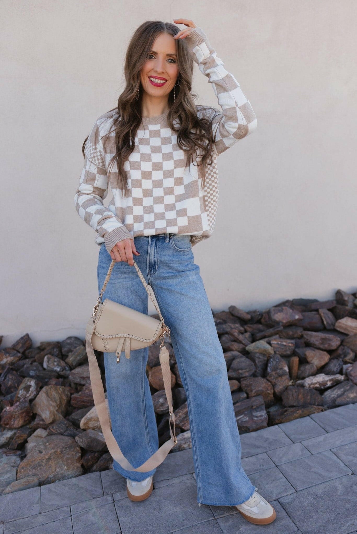 Check Me Out Checked Sweater-Sweaters-Krush Kandy, Women's Online Fashion Boutique Located in Phoenix, Arizona (Scottsdale Area)