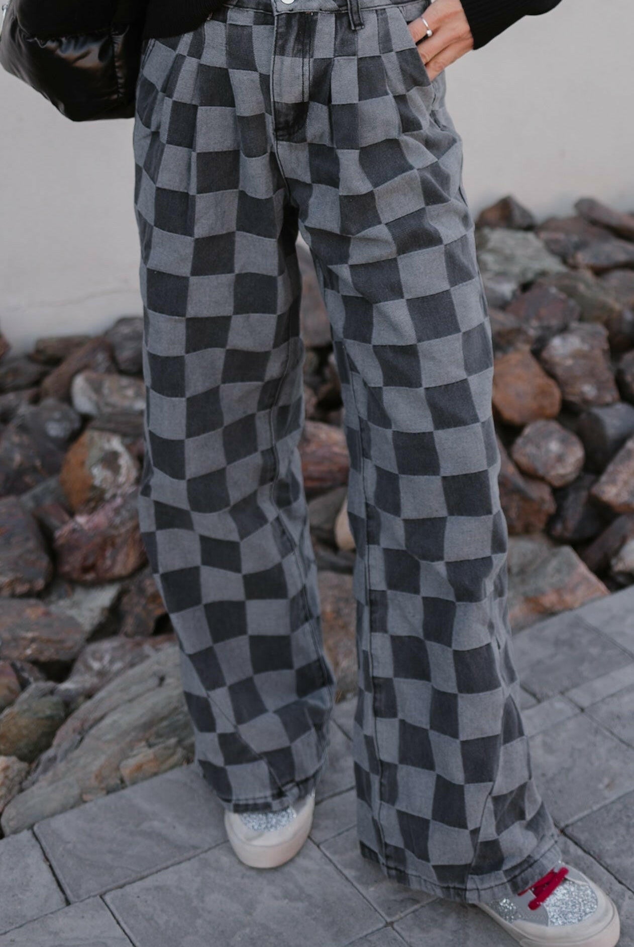 Hot to Go Checked Denim Jeans-Jeans-Krush Kandy, Women's Online Fashion Boutique Located in Phoenix, Arizona (Scottsdale Area)