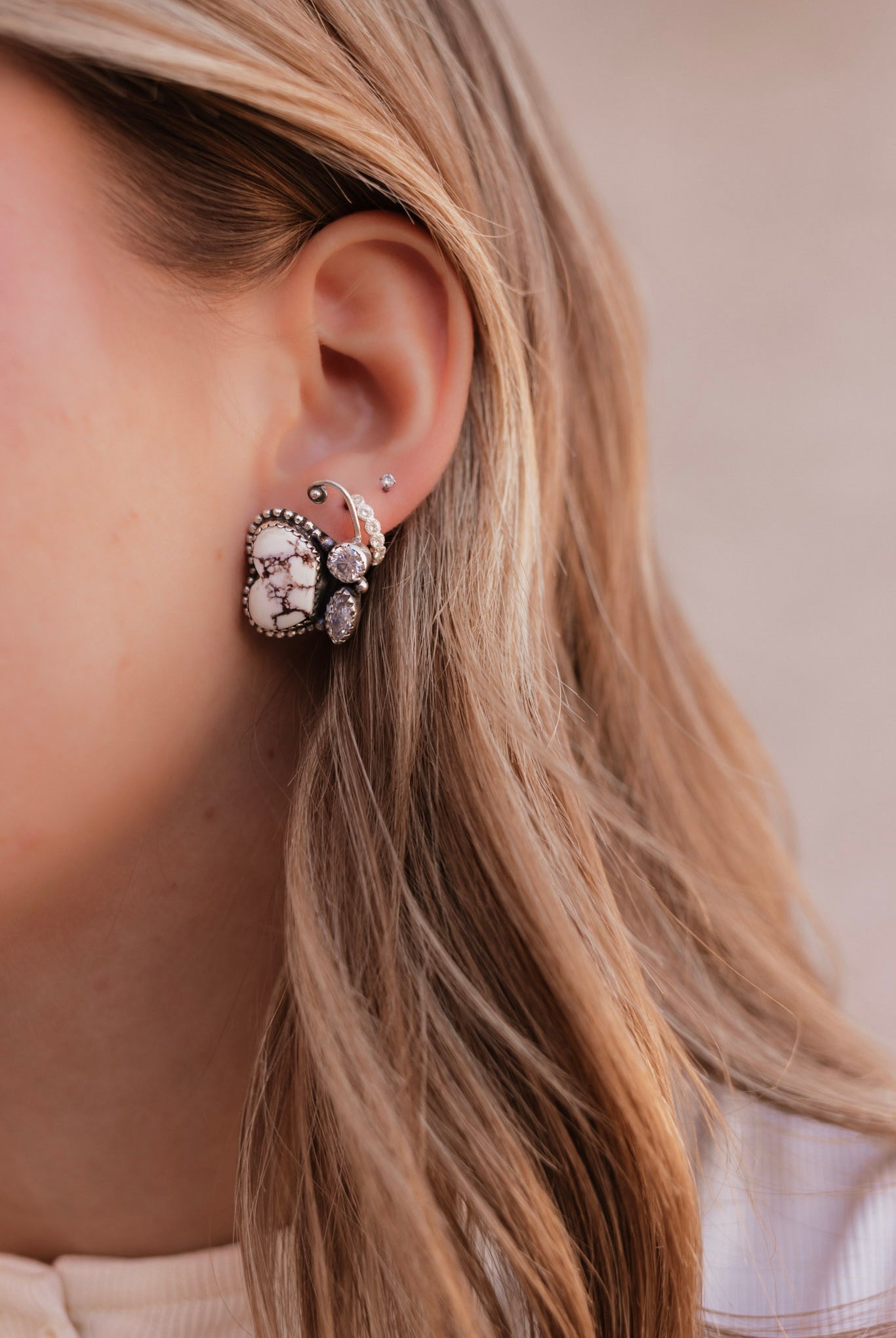 Wild Butterfly in Desert Rings & Earrings-Earrings-Krush Kandy, Women's Online Fashion Boutique Located in Phoenix, Arizona (Scottsdale Area)