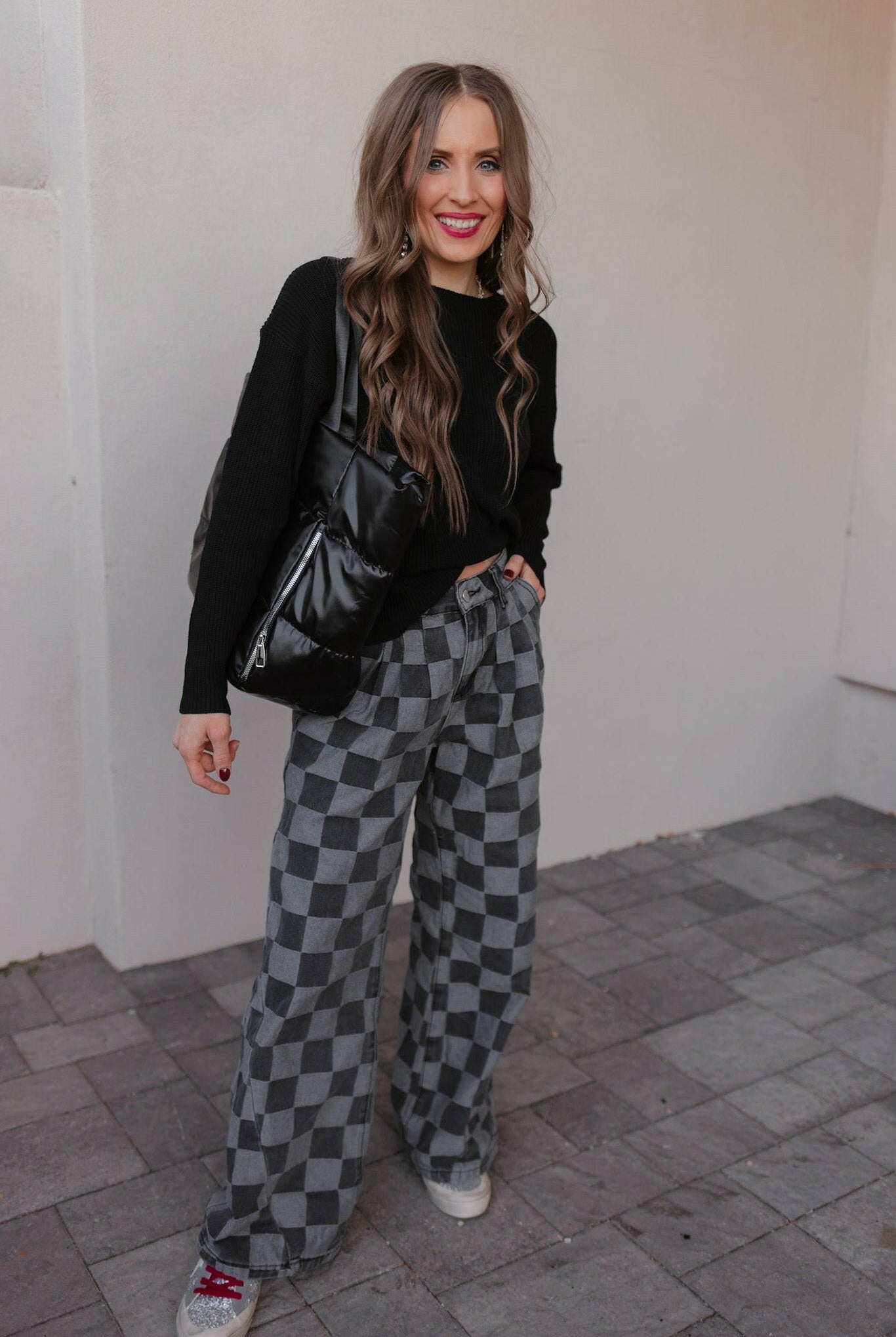 Hot to Go Checked Denim Jeans-Jeans-Krush Kandy, Women's Online Fashion Boutique Located in Phoenix, Arizona (Scottsdale Area)