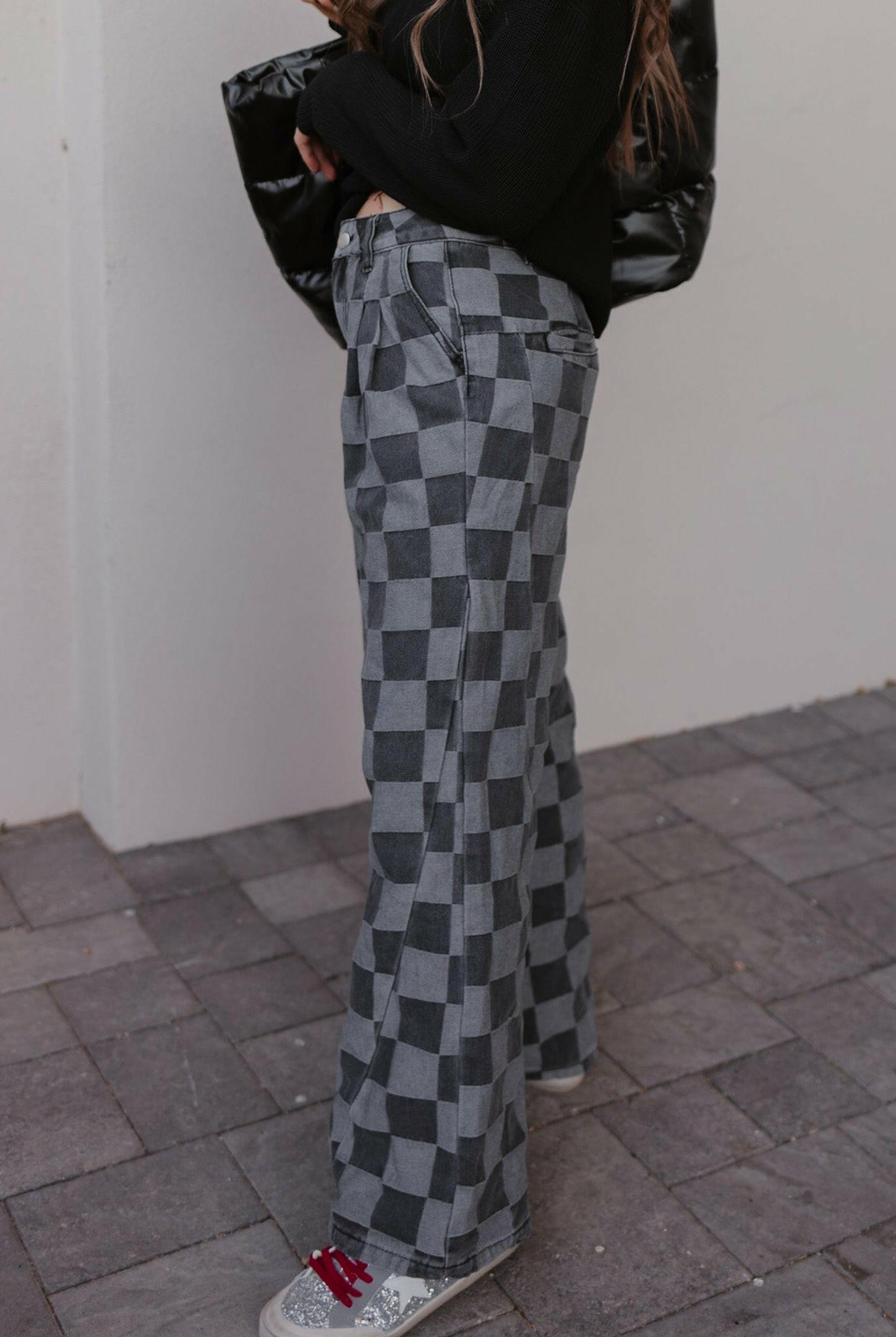 Hot to Go Checked Denim Jeans-Jeans-Krush Kandy, Women's Online Fashion Boutique Located in Phoenix, Arizona (Scottsdale Area)