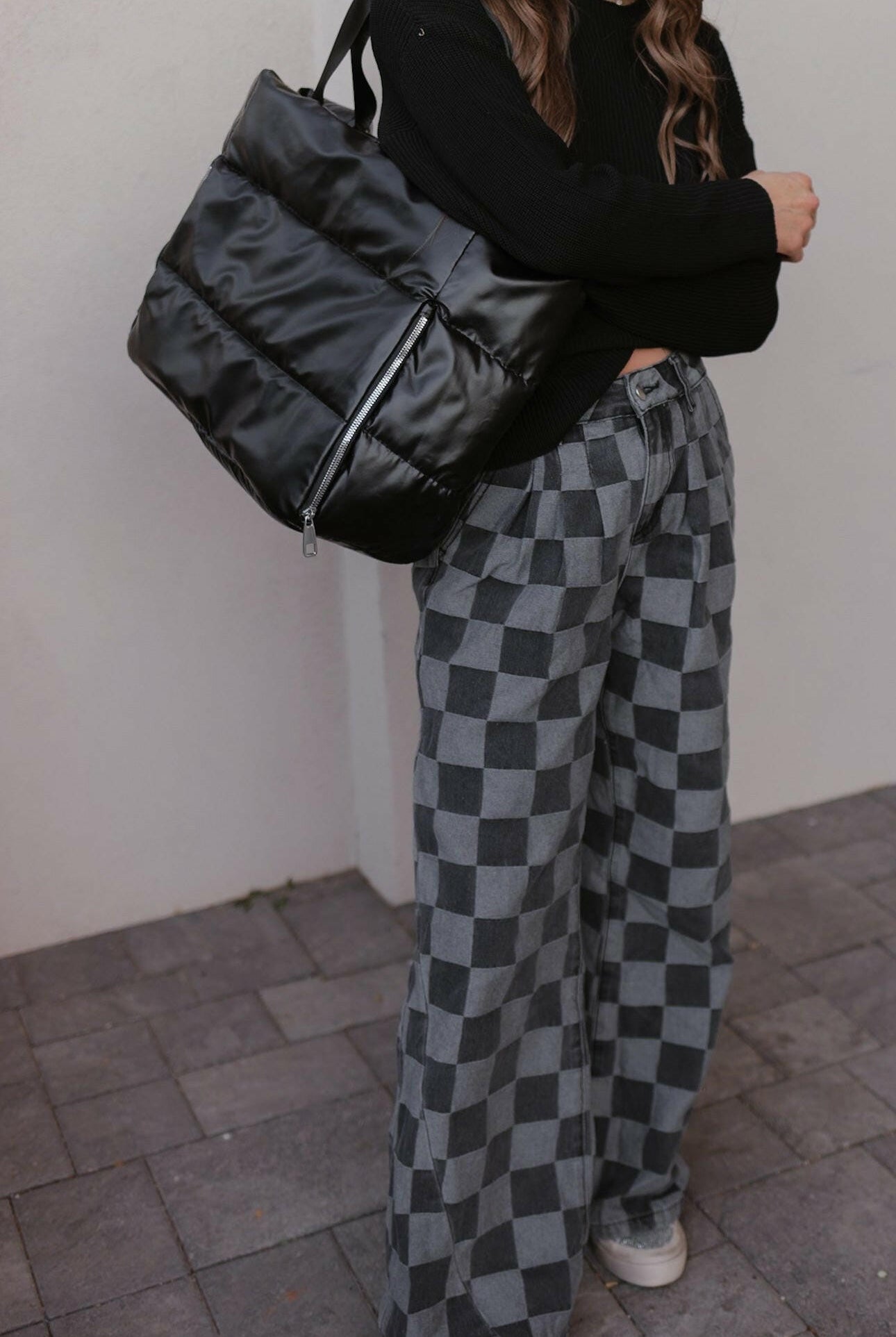 Hot to Go Checked Denim Jeans-Jeans-Krush Kandy, Women's Online Fashion Boutique Located in Phoenix, Arizona (Scottsdale Area)