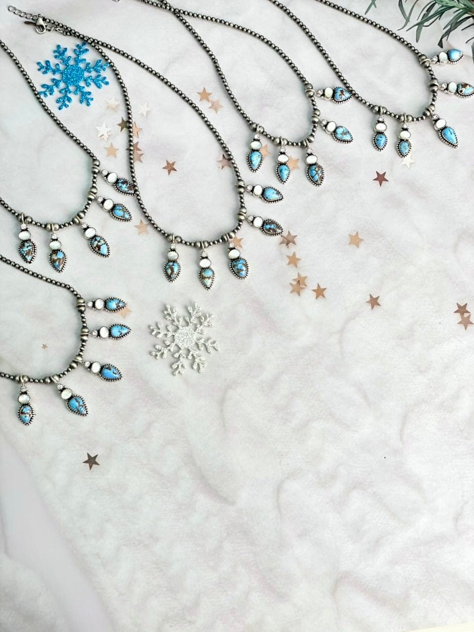 Winter Frost Golden Hills Lights Beads Necklace-Necklaces-Krush Kandy, Women's Online Fashion Boutique Located in Phoenix, Arizona (Scottsdale Area)