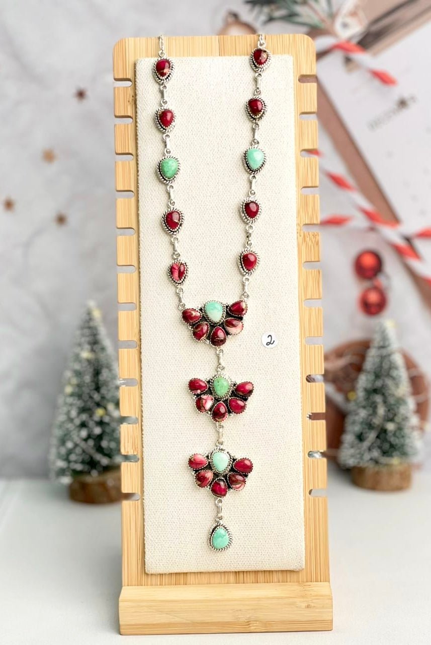 Dahlia Cluster Lariat Necklaces-Necklaces-Krush Kandy, Women's Online Fashion Boutique Located in Phoenix, Arizona (Scottsdale Area)