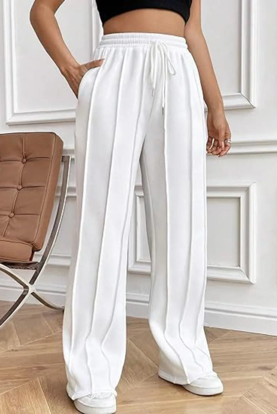 Drawstring Wide Leg Pants with Pockets-PANTS-Krush Kandy, Women's Online Fashion Boutique Located in Phoenix, Arizona (Scottsdale Area)
