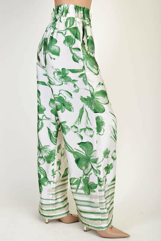 Resort Ready Printed Wide-Leg Pants-Pants-Krush Kandy, Women's Online Fashion Boutique Located in Phoenix, Arizona (Scottsdale Area)