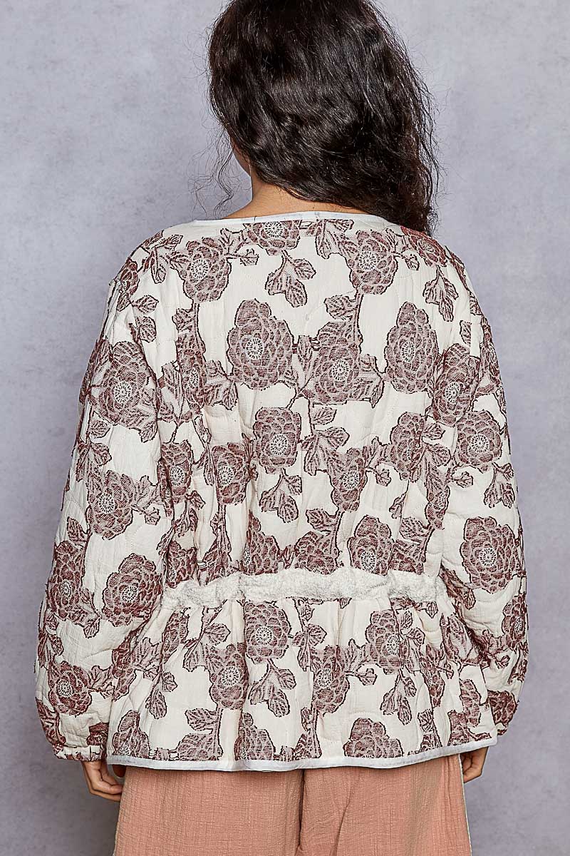 POL Floral Quilted Cotton Jacket-Jacket-Krush Kandy, Women's Online Fashion Boutique Located in Phoenix, Arizona (Scottsdale Area)