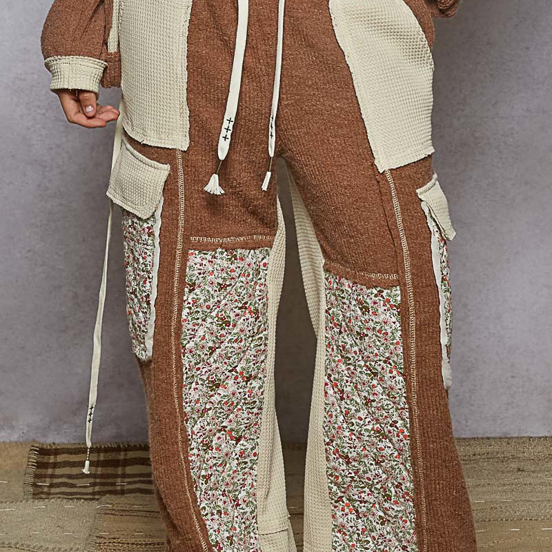 POL Quilted Floral Patch Pants-Pants-Krush Kandy, Women's Online Fashion Boutique Located in Phoenix, Arizona (Scottsdale Area)