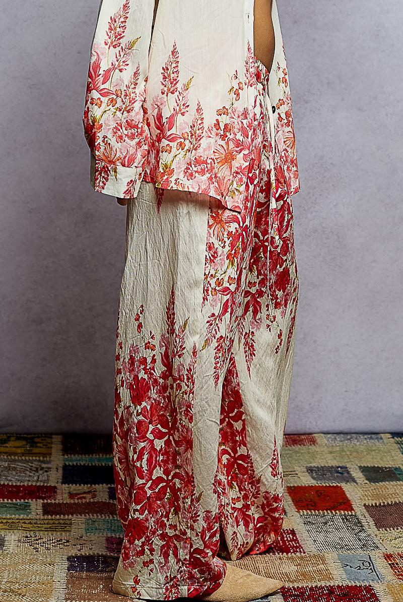 POL Floral Print Wide-Leg Pants-Pants-Krush Kandy, Women's Online Fashion Boutique Located in Phoenix, Arizona (Scottsdale Area)