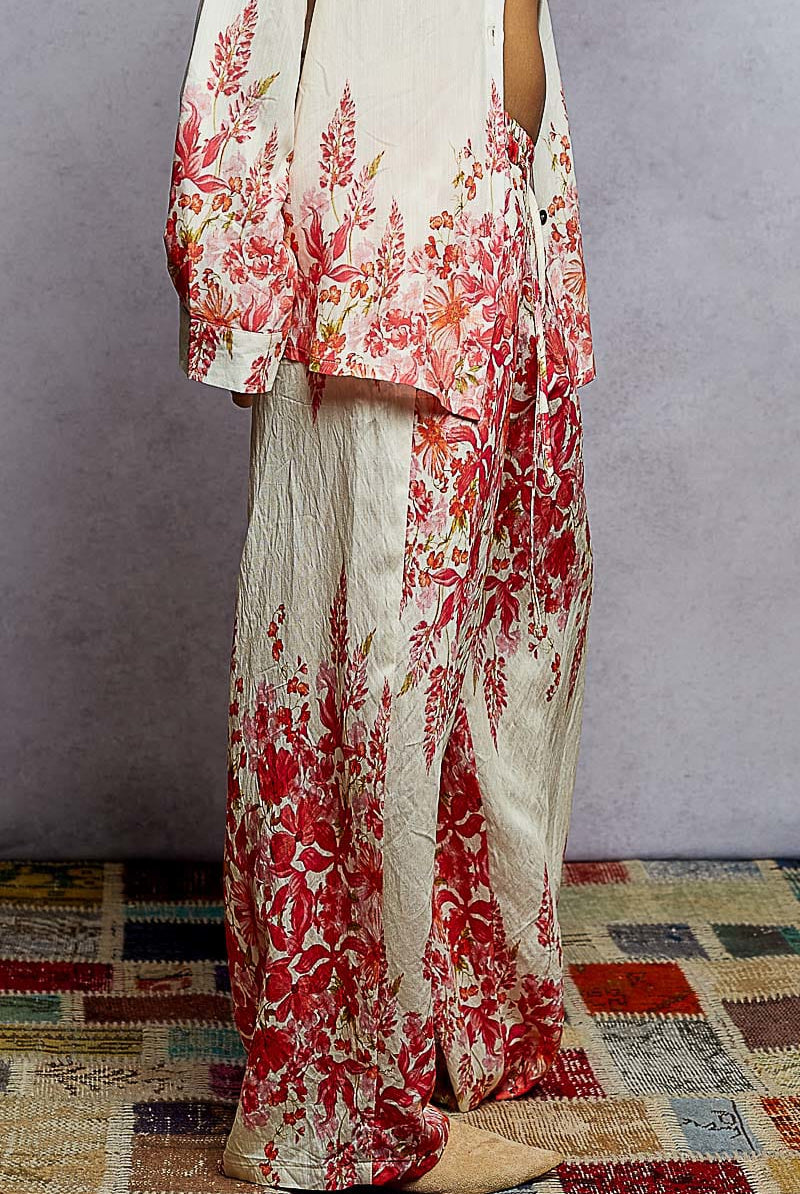POL Floral Print Wide-Leg Pants-Pants-Krush Kandy, Women's Online Fashion Boutique Located in Phoenix, Arizona (Scottsdale Area)