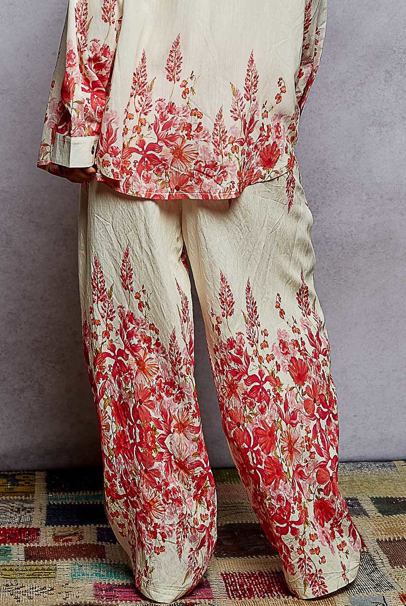 POL Floral Print Wide-Leg Pants-Pants-Krush Kandy, Women's Online Fashion Boutique Located in Phoenix, Arizona (Scottsdale Area)