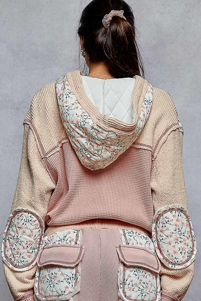POL Floral Patchwork Thermal Jacket-Jacket-Krush Kandy, Women's Online Fashion Boutique Located in Phoenix, Arizona (Scottsdale Area)