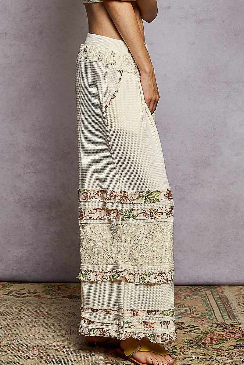 POL Wide-Leg Thermal Lace Pants-Pants-Krush Kandy, Women's Online Fashion Boutique Located in Phoenix, Arizona (Scottsdale Area)