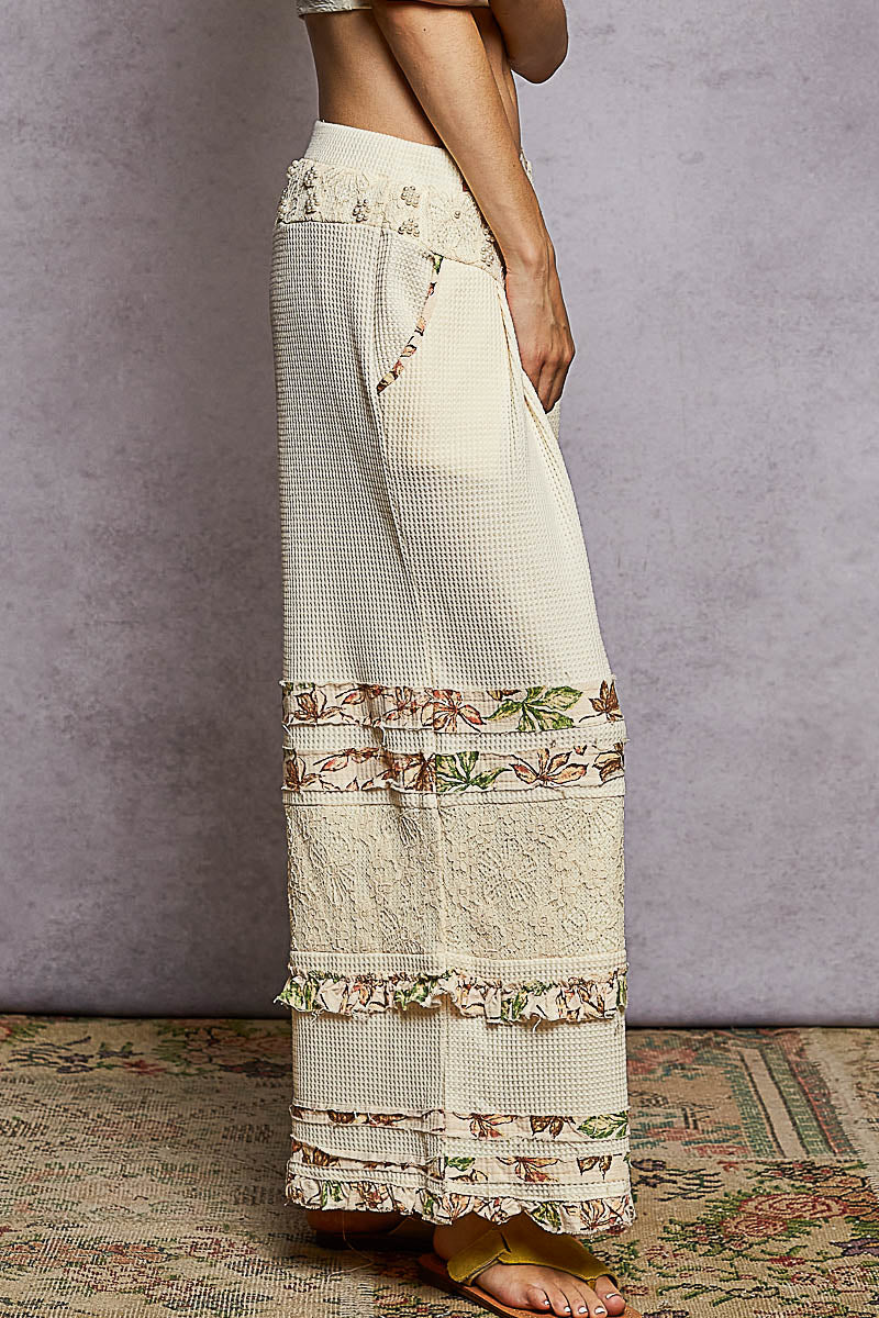 POL Wide-Leg Thermal Lace Pants-Pants-Krush Kandy, Women's Online Fashion Boutique Located in Phoenix, Arizona (Scottsdale Area)