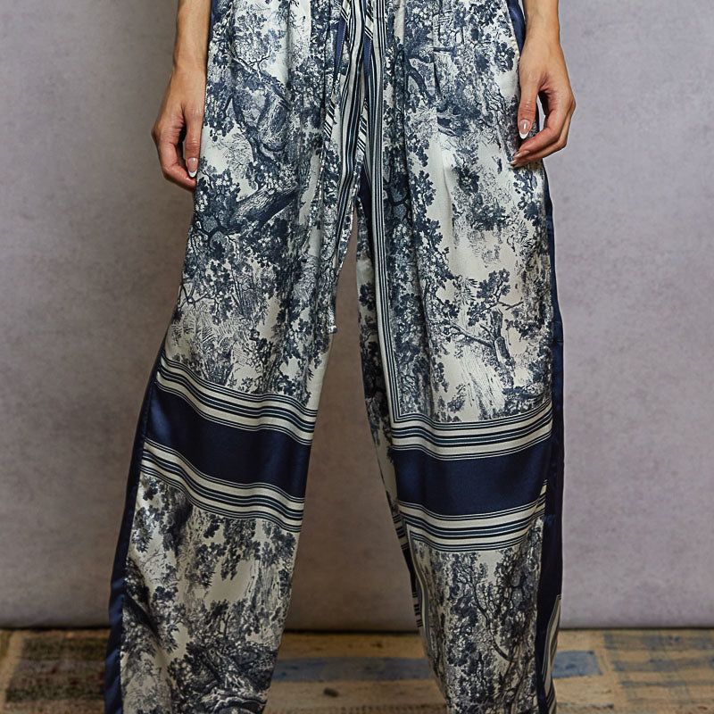 POL Floral Print Wide-Leg Pants-Pants-Krush Kandy, Women's Online Fashion Boutique Located in Phoenix, Arizona (Scottsdale Area)