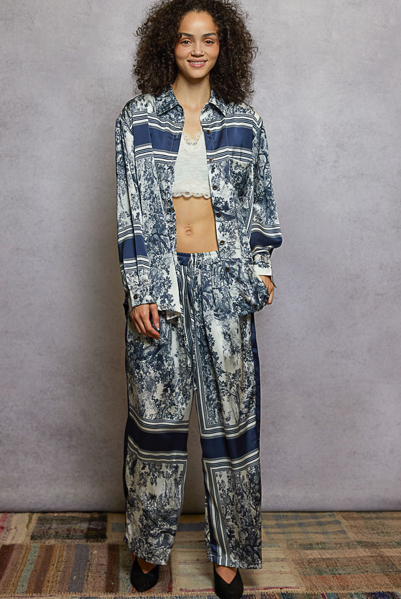 POL Floral Print Wide-Leg Pants-Pants-Krush Kandy, Women's Online Fashion Boutique Located in Phoenix, Arizona (Scottsdale Area)