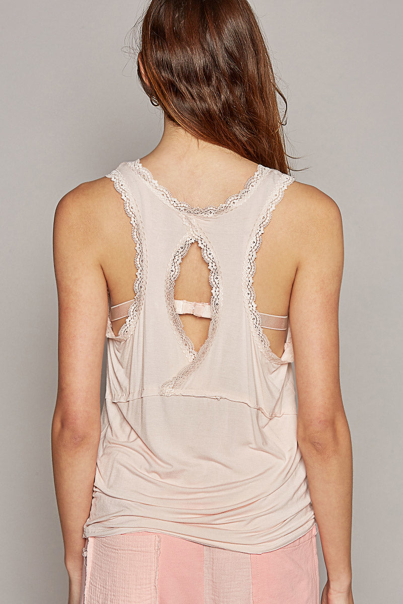 POL Lace Trim Open-Back Tank-Tops-Krush Kandy, Women's Online Fashion Boutique Located in Phoenix, Arizona (Scottsdale Area)