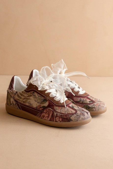The Dalia - Tapestry Lace Up Sneakers-Shoes-Krush Kandy, Women's Online Fashion Boutique Located in Phoenix, Arizona (Scottsdale Area)