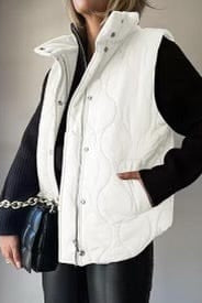 Lux Quilted Puffer Vest-Jackets-Krush Kandy, Women's Online Fashion Boutique Located in Phoenix, Arizona (Scottsdale Area)