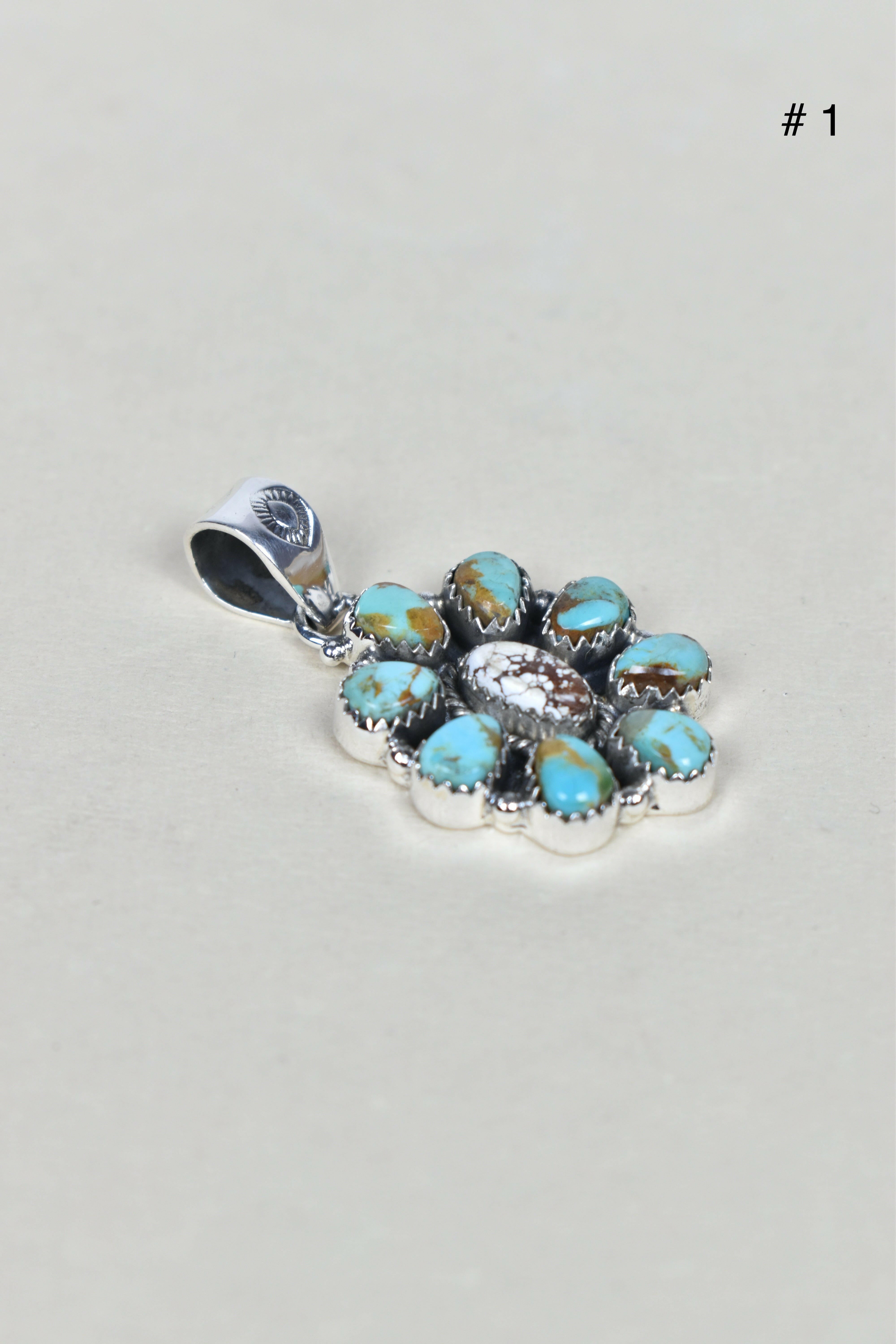 Turquoise Halo Delight Pendant-Pendant Necklaces-Krush Kandy, Women's Online Fashion Boutique Located in Phoenix, Arizona (Scottsdale Area)