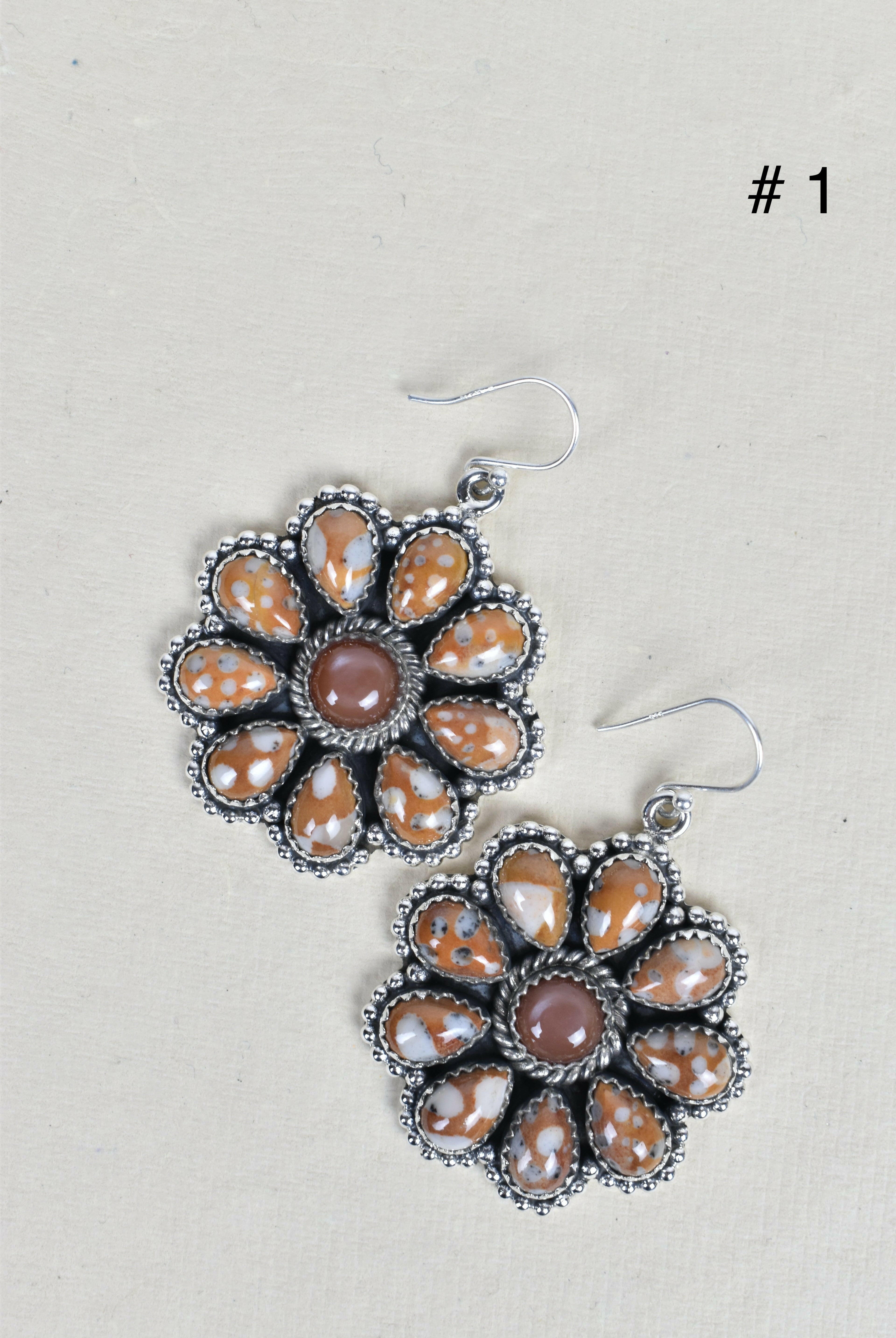 Sterling Silver Concho Cluster Earrings-Stud Earrings-Krush Kandy, Women's Online Fashion Boutique Located in Phoenix, Arizona (Scottsdale Area)