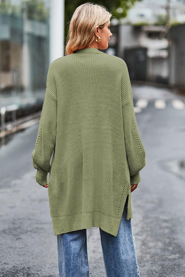 Long Sleeve Waffle-Knit Cardigan-Krush Kandy, Women's Online Fashion Boutique Located in Phoenix, Arizona (Scottsdale Area)