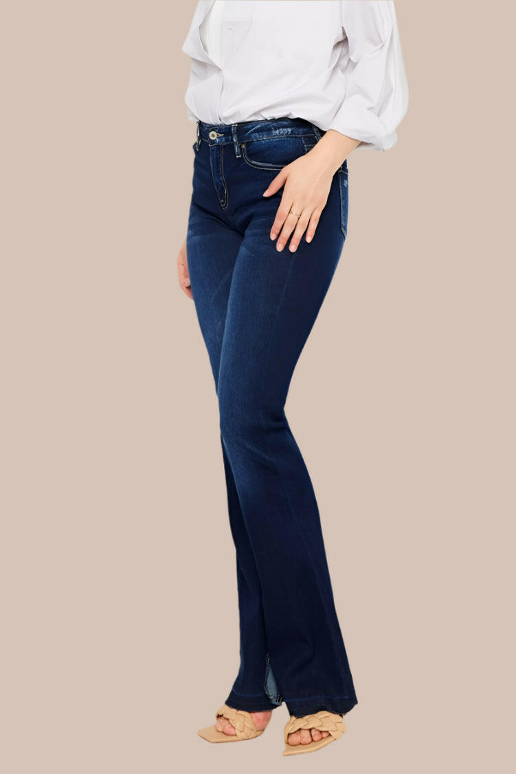 Kancan Mid Rise Slim Flare Jeans-Krush Kandy, Women's Online Fashion Boutique Located in Phoenix, Arizona (Scottsdale Area)