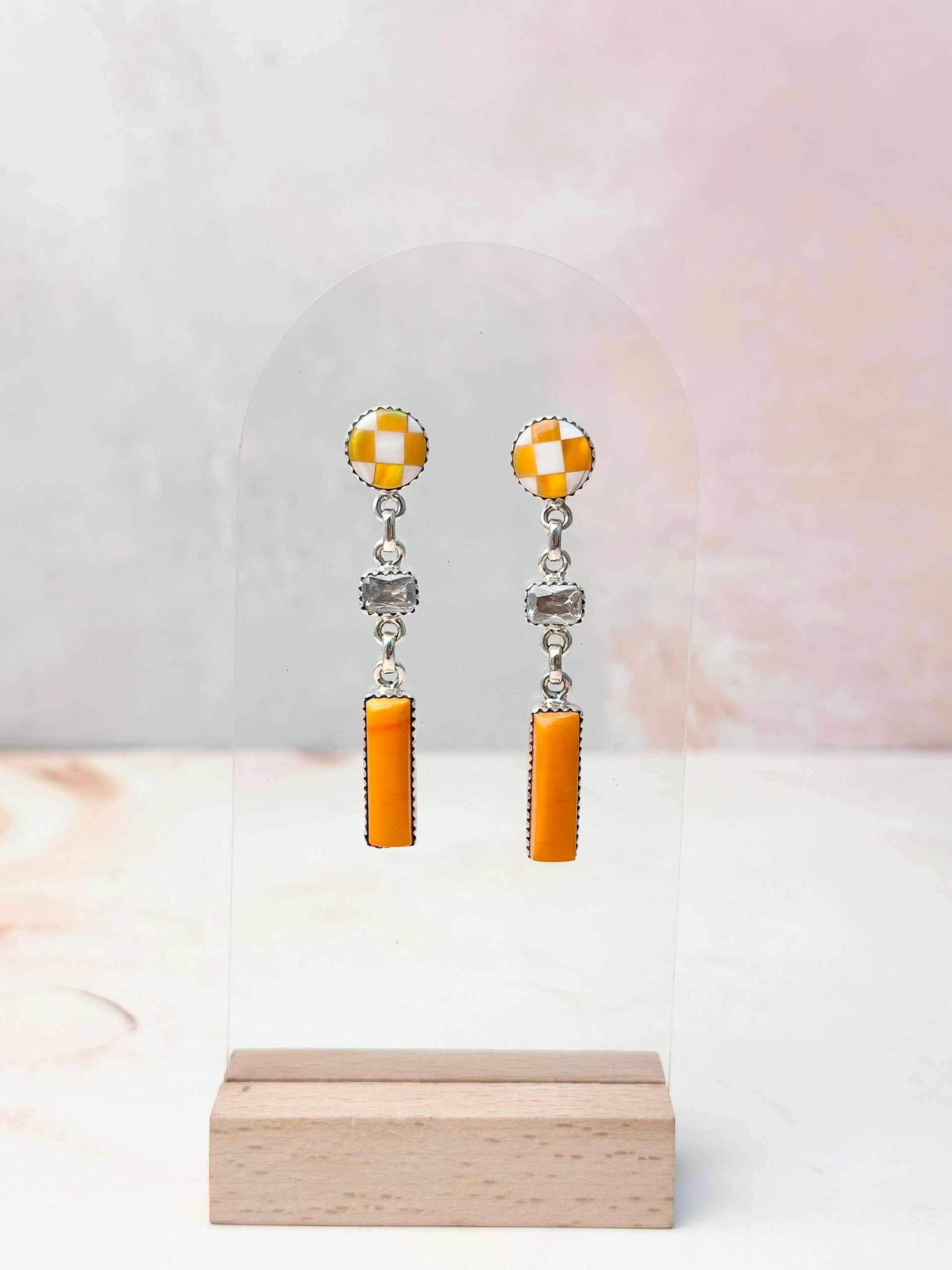 Tangerine Crystal Martini Rosarita Earrings-Earrings-Krush Kandy, Women's Online Fashion Boutique Located in Phoenix, Arizona (Scottsdale Area)