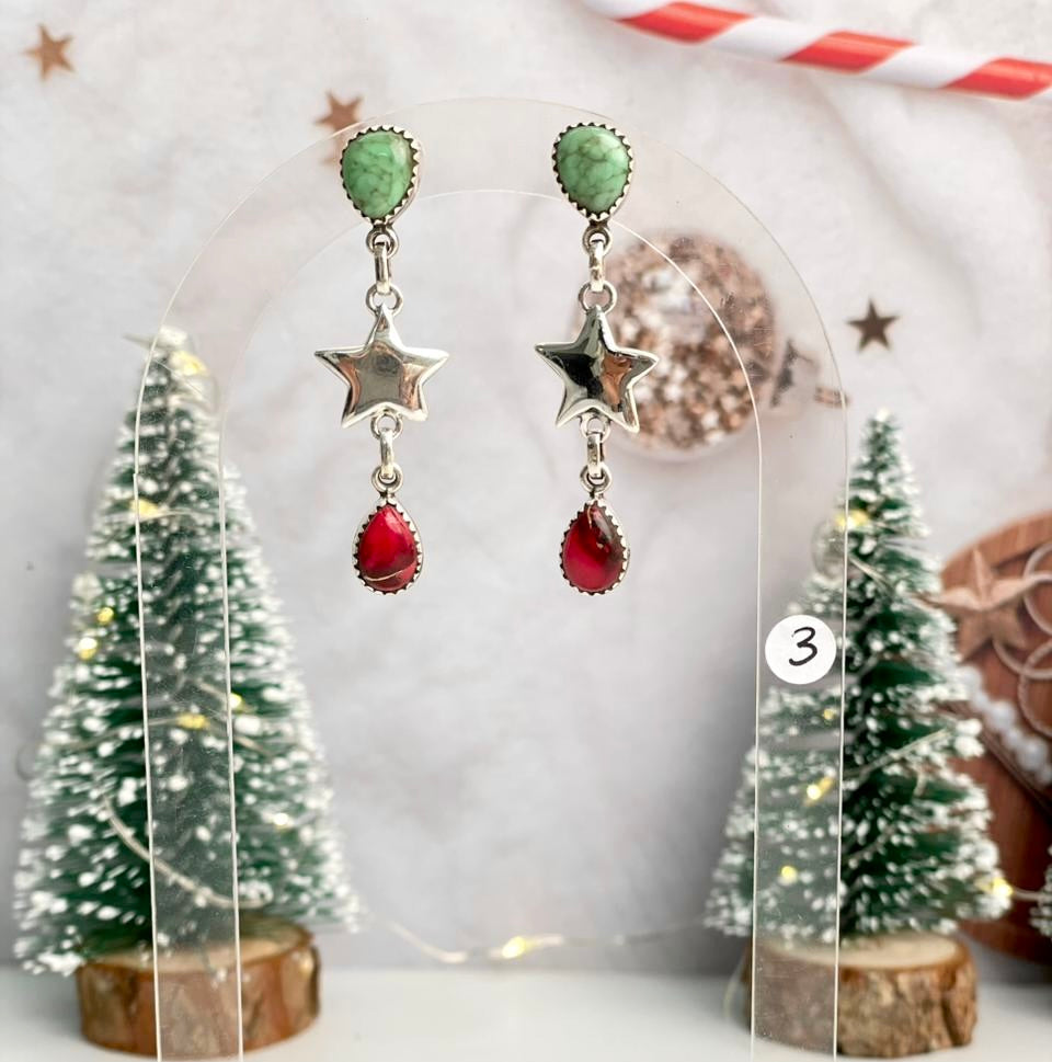 Holiday Stone Drop Earrings-Earrings-Krush Kandy, Women's Online Fashion Boutique Located in Phoenix, Arizona (Scottsdale Area)