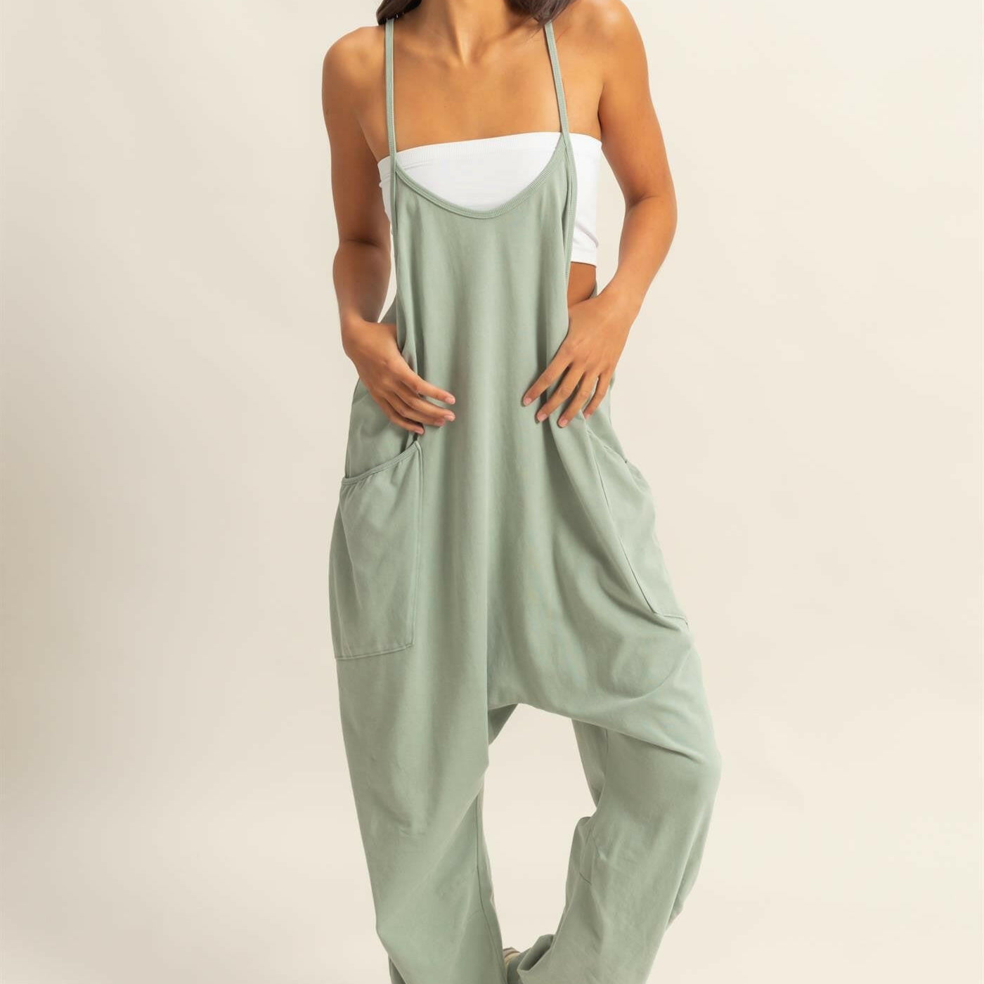 Relaxed Fit Mineral Washed Jumpsuit-Overalls-Krush Kandy, Women's Online Fashion Boutique Located in Phoenix, Arizona (Scottsdale Area)