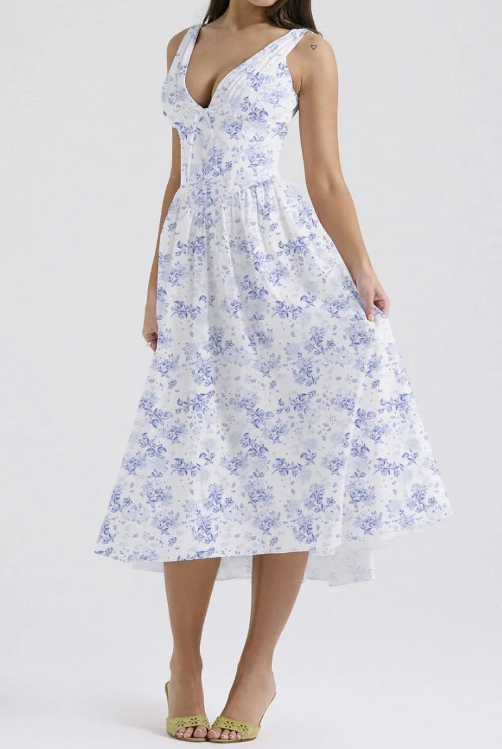 Floral V-Neck Sleeveless Midi Dress with Pockets-Dresses-Krush Kandy, Women's Online Fashion Boutique Located in Phoenix, Arizona (Scottsdale Area)