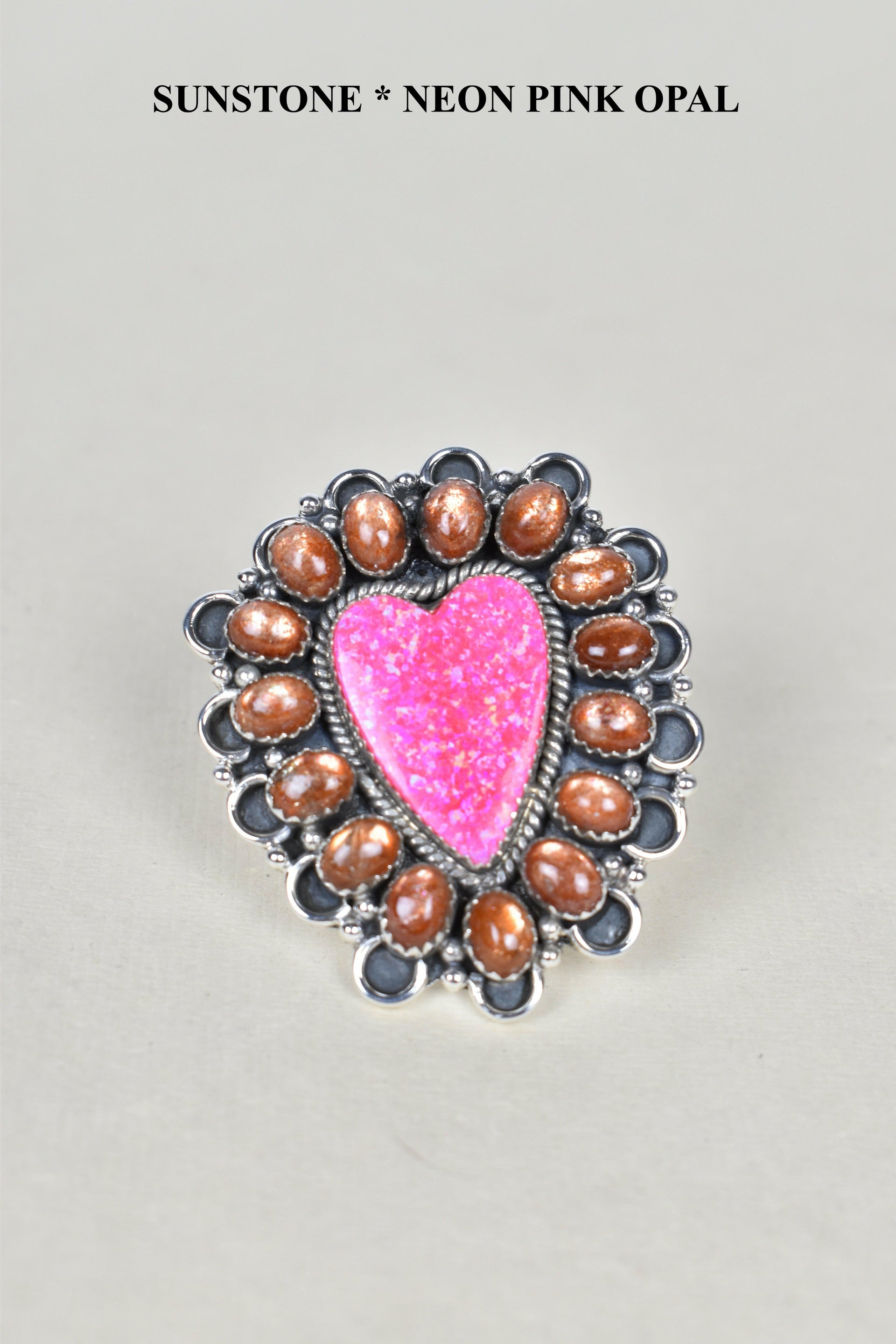 Heart Cluster Sterling Silver & Opal Rings-Cluster Rings-Krush Kandy, Women's Online Fashion Boutique Located in Phoenix, Arizona (Scottsdale Area)